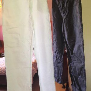 2 Pairs of Summer Jeans - Grey and White  Size 6